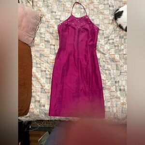 Ann Taylor Fuchsia Silk Dress